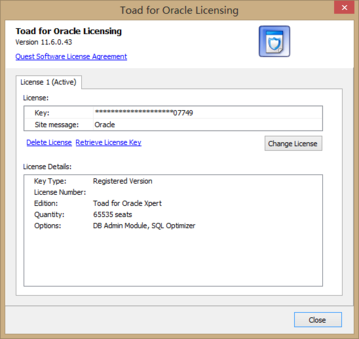 Quest Toad for Oracle Xpert v8.6.1 serial key or number